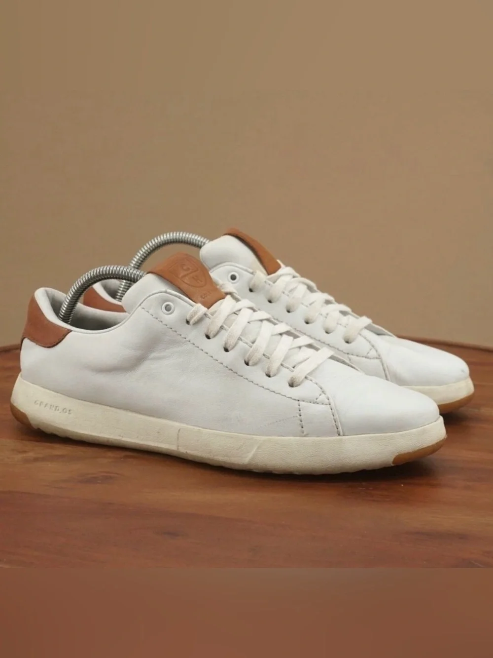 Cole Haan Men’s GrandPrø White/Brown Sneakers - Picture 5 of 6